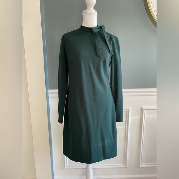 Calvin Klein Green Sheath Dress with Mandarin Collar - Picture 1 of 5